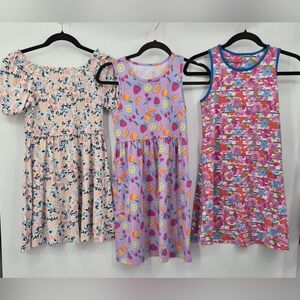 Girls Summer Dresses Size 10-12 Lot Lands End Wonder Nation BCBG Girls Colorful
